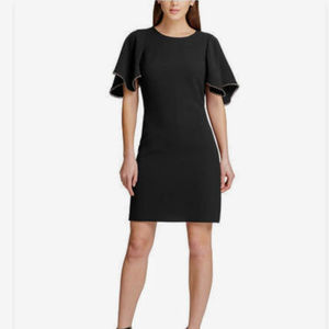DKNY Flutter-Sleeve Shift Dress
